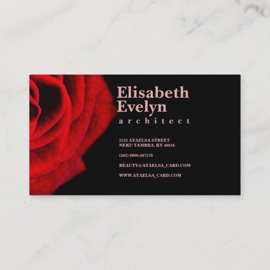 バラと反射y667 名刺 (裏面)