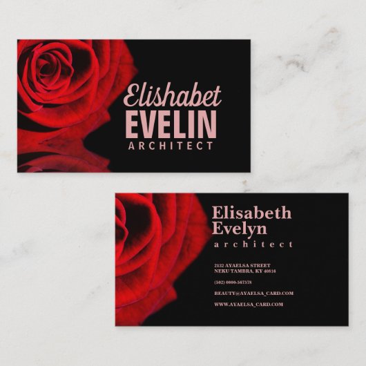 バラと反射y667 名刺 (正面/裏面)