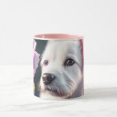 バラと可愛いドッグコレクション マグカップ (中央)