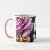 バラと可愛いドッグコレクション マグカップ (左)