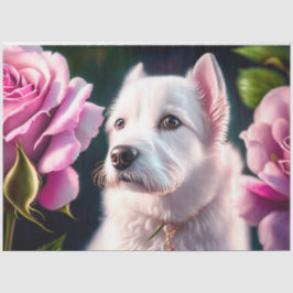 バラと可愛いドッグコレクション 薄葉紙