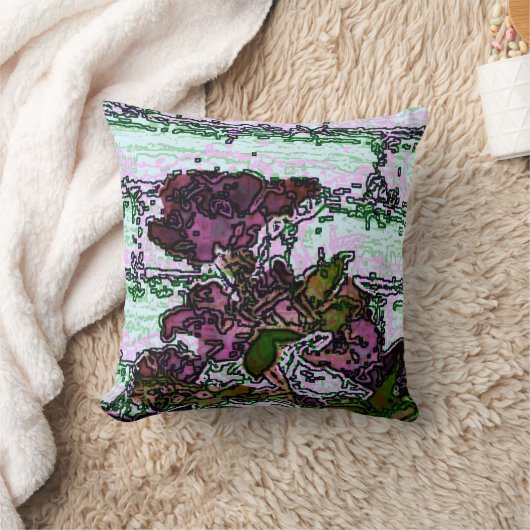 バラと壁 クッション (ブランケット)