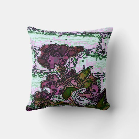 バラと壁 クッション (裏面)