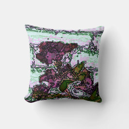 バラと壁 クッション