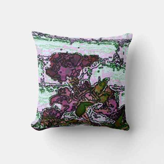 バラと壁 クッション (正面)