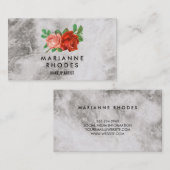 バラと大理石 名刺 (正面/裏面)