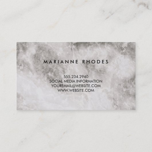 バラと大理石 名刺 (裏面)