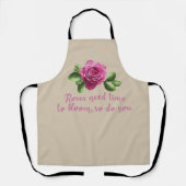 バラと愛についてのユーモアのある名言 エプロン (正面)