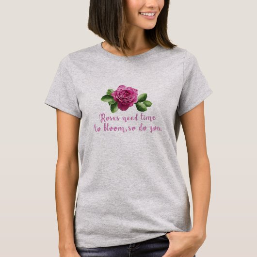 バラと愛についてのユーモアのある名言 Tシャツ (正面)