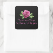 バラと愛についての面白い名言 スクエアシール (バッグ)