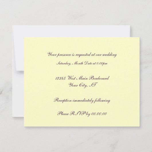 バラと愛 招待状 (裏面)