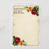 バラと旧紙 (正面/裏面)