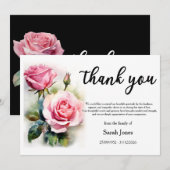 バラと来共に葬式に 招待状 (正面/裏面)