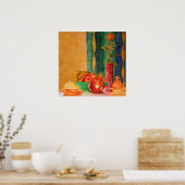 バラと果物の静物生活 ポスター (キッチン)