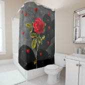 バラと棘とハート シャワーカーテン (インサイチュ)