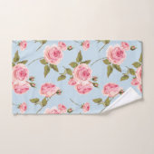 バラと水玉模様パターン バスタオルセット (ハンドタオル)