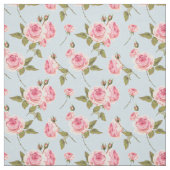 バラと水玉模様パターン ファブリック (見本)