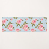 バラと水玉模様パターン ヨガマット (正面(横))