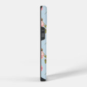 バラと水玉模様パターン iPhoneケース (右側面)