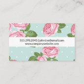 バラと水玉模様 名刺 (裏面)