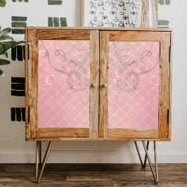 バラと渦巻きエレガントピンクの格子形の分離 薄葉紙