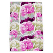 バラと牡丹ミックスブーケ抱き枕 ミディアムペーパーバッグ (裏面)