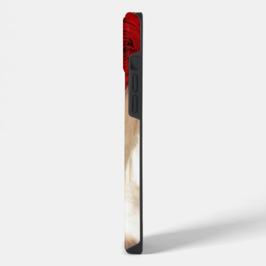 バラと猫iphone 14プラスケース iPhoneケース (左側面)