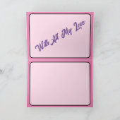 バラと白い犬のコレクション カード (内部)