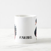 バラと白鳥の輝きの融合 コーヒーマグカップ (中央)