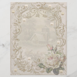 バラと真珠の冬のシーン