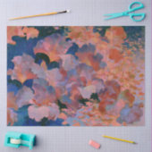 バラと真鍮の印象派油絵フラワーアート 薄葉紙 (クラフト)