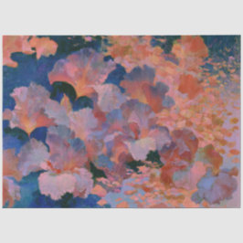 バラと真鍮の印象派油絵フラワーアート 薄葉紙