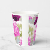 バラと芍薬の花の紙コップ 紙コップ (右)