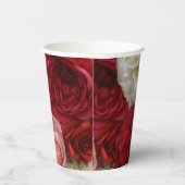 バラと芍薬の花柄紙コップ 紙コップ (右)