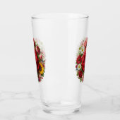 バラと花デザイン タンブラーグラス (左)