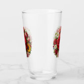 バラと花デザイン タンブラーグラス (右)