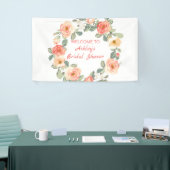 バラと芽のリース 横断幕 (トレードショー)