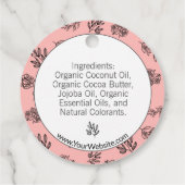 🌹バラと葉のラインアート ソープ ハングタグ フェイバータグ (裏面)