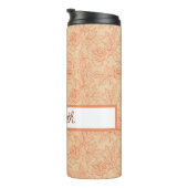 バラと葉ピーチー タンブラー (回転右)