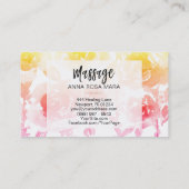 *~*バラと藤の花マッサージフローラ 名刺 (裏面)