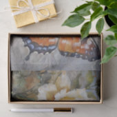 バラと蝶のプリントデクページ/ 薄葉紙 (ギフト)