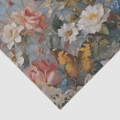 バラと蝶のプリントデクページ/ 薄葉紙 (詳細)