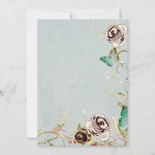 バラと蝶の招待状 招待状 (正面)