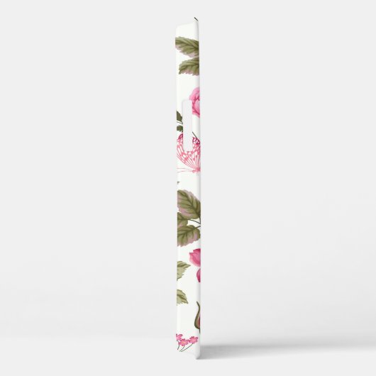 バラと蝶を持つシームレスな花柄 Case-Mate iPhoneケース (裏面 / 右)