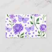 バラと蝶ギフトレジストリキンセアニラ エンクロージャーカード (裏面)