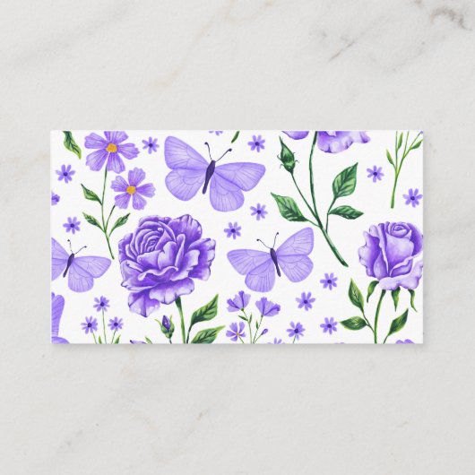 バラと蝶ギフトレジストリキンセアニラ エンクロージャーカード (裏面)