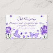 バラと蝶ギフトレジストリキンセアニラ エンクロージャーカード (正面)