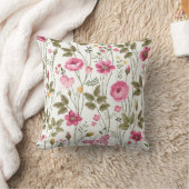 バラと蝶：フローラシームレス クッション (ブランケット)