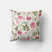 バラと蝶：フローラシームレス クッション (裏面)