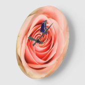 バラと蝶 ラージ壁時計 (傾斜)